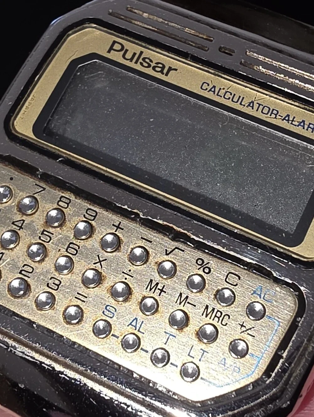Vintage PULSAR Y739-5019 Calculator Quartz Watch For Parts Or Repair